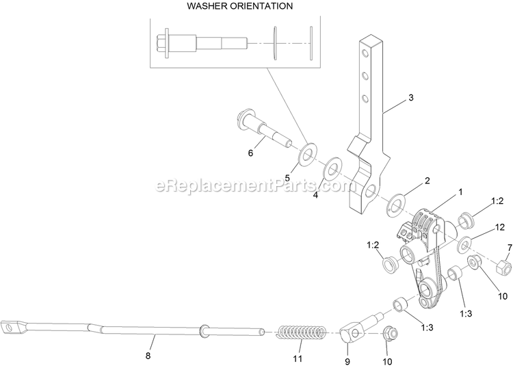 Lh And Rh Motion Control Assembly Diagram and Parts List for RAE708GEM52300 (404314159-406294344)(2019) Exmark Lawn Mower