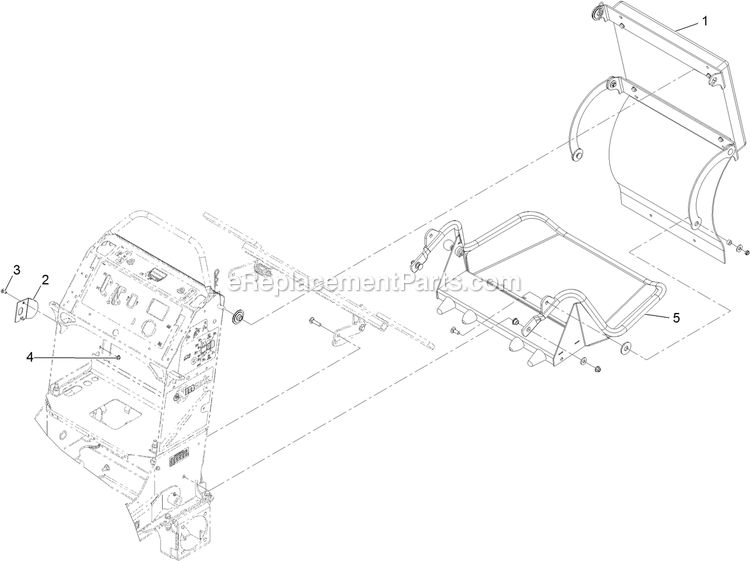 Platform Group Diagram and Parts List for VTS691KA524CA (314000000-314999999)(2014) Exmark Lawn Mower