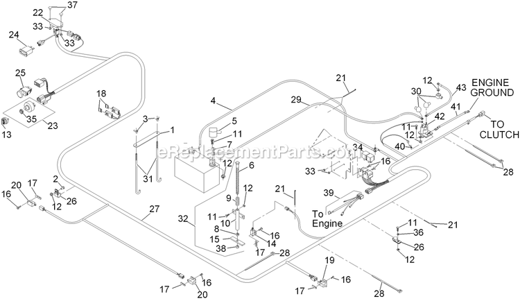 Electrical Group (4) Diagram and Parts List for LZ28KA665 (670000-719999)(2007) Exmark Lawn Mower