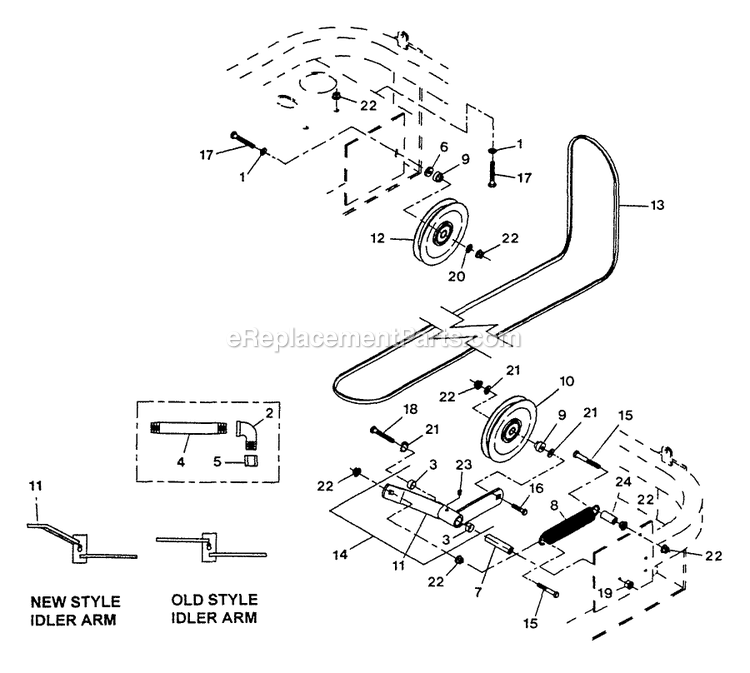 Engine Deck Group (2) Diagram and Parts List for LZ-22KC52 (115000-129999)(1996) Exmark Lawn Mower