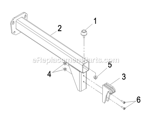 Bag Support Frame Assembly Diagram and Parts List for LZUV3B (790000-849999)(2009) Exmark Lawn Tractor Accessories