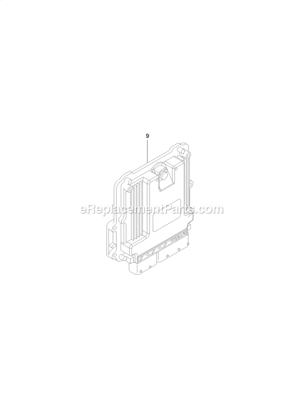 Electronic Control Unit Assembly Diagram and Parts List for LZS88CDYM96RW0 (402082300-404314158)(2018) Exmark Lawn Mower