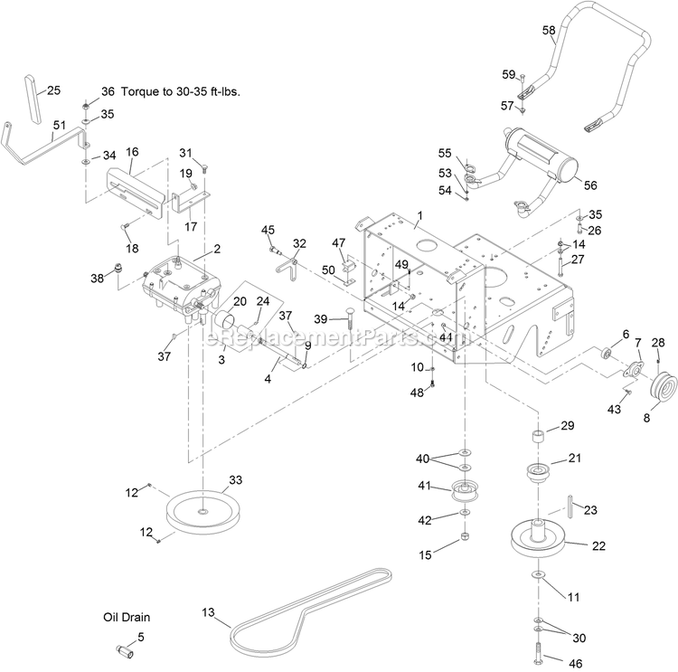 Engine Deck Assembly (1) Diagram and Parts List for MG481KA483 (314000000-314999999)(2014) Exmark Lawn Mower