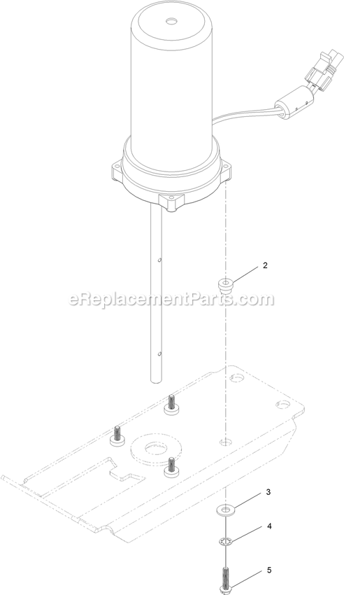 Spreader Motor Assembly Diagram and Parts List for SSS395CKC00000 (404314159-406294344)(2019) Exmark Sprayer
