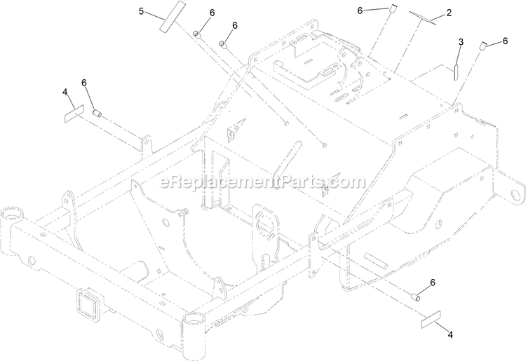 Main Frame Assembly (2) Diagram and Parts List for ARX440CKC24000 (402082300-404314158)(2018) Exmark Aerator