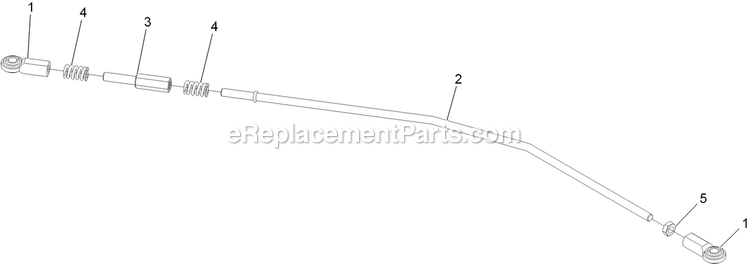 Lh Tracking Control Linkage Assembly Diagram and Parts List for VT24KA484CA (920000-999999)(2011) Exmark Lawn Mower