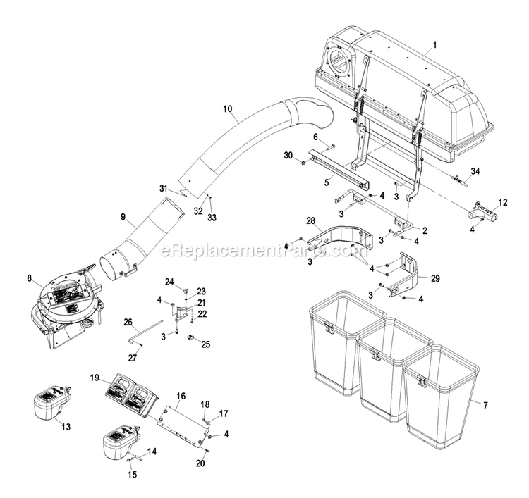 Assembly (2) Diagram and Parts List for LZUV3B (790000-849999)(2009) Exmark Lawn Tractor Accessories