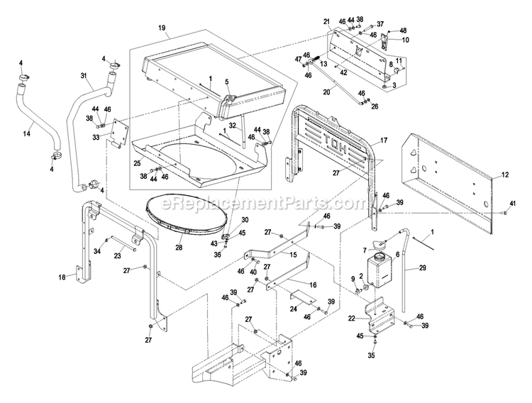 Cooling Group Diagram and Parts List for LXS25KD605 (600000-669999)(2006) Exmark Lawn Mower