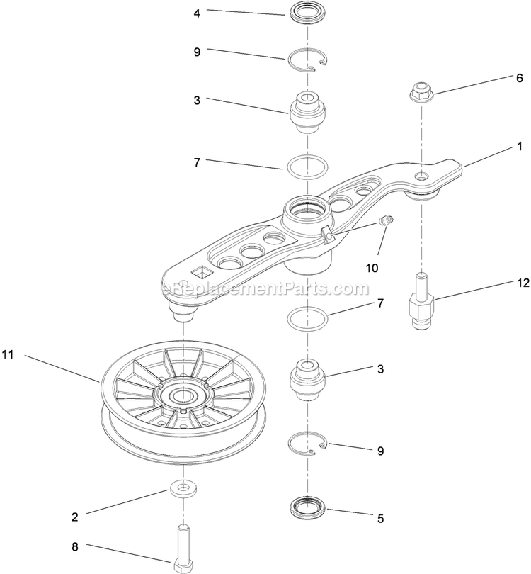 Pump Ilder Assembly Diagram and Parts List for LZE27KC604 (920000-999999)(2011) Exmark Lawn Mower