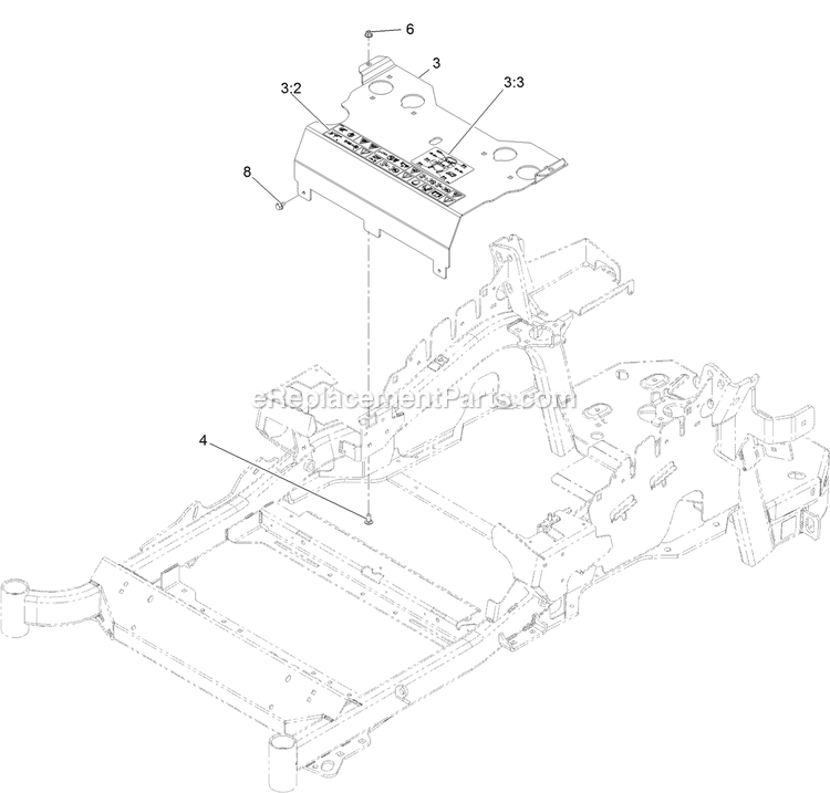 Seat Mount Assembly Diagram and Parts List for LZE730GKA604B3 (315000000-315999999)(2015) Exmark Lawn Mower