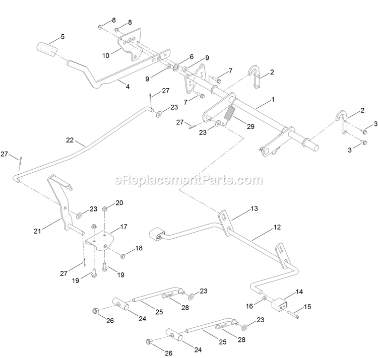 Deck Lift Assembly Diagram and Parts List for QTS708GEM60200 (400000000-402082299)(2017) Exmark Lawn Mower