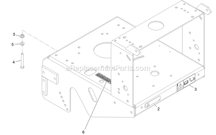 Deck With Decals Assembly (2) Diagram and Parts List for MGS481CKA48300 (316000000-399999999)(2016) Exmark Lawn Mower