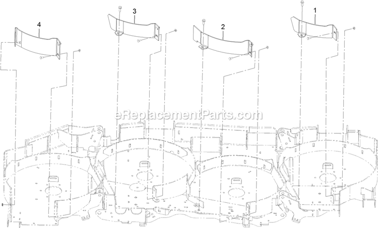 Mulch Kit Assembly Diagram and Parts List for LZS88CDYM96RW0 (402082300-404314158)(2018) Exmark Lawn Mower