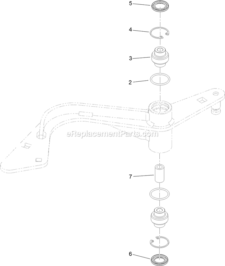 Idler Arm Assembly Diagram and Parts List for SAR481KA30 (314000000-314999999)(2014) Exmark Aerator