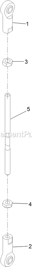 Vertical Adjust Link Assembly Diagram and Parts List for VTX651KA484 (313000000-313999999)(2013) Exmark Lawn Mower