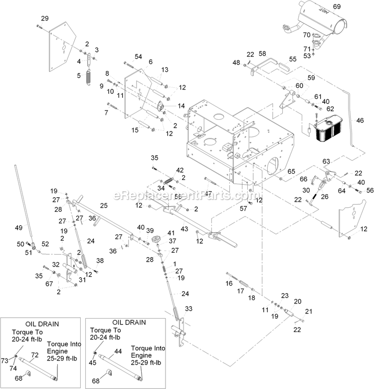 Engine Deck Assembly (2) Diagram and Parts List for TTS20KAE523 (920000-999999)(2011) Exmark Lawn Mower