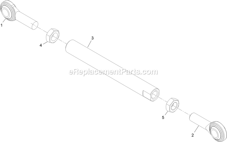 Lift Rod Assembly Diagram and Parts List for STE600CKA323H1 (408644346-411294211)(2021) Exmark Lawn Mower