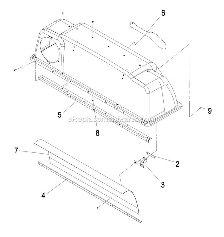 Hood Assembly (2) Diagram and Parts List for LZUV3B (790000-849999)(2009) Exmark Lawn Tractor Accessories
