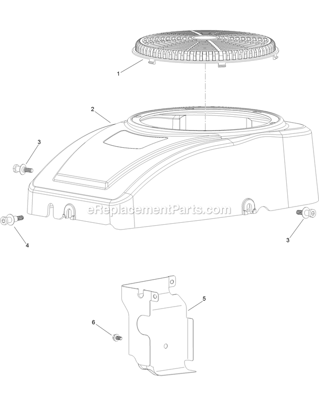 Blower Housing Assembly Diagram and Parts List for QZE452CEM42100 (402082300-404314158)(2018) Exmark Lawn Mower