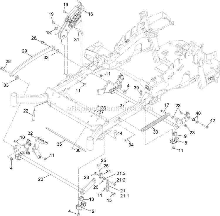 Deck Lift Assembly Diagram and Parts List for LZE600KA484 (314000000-314999999)(2014) Exmark Lawn Mower