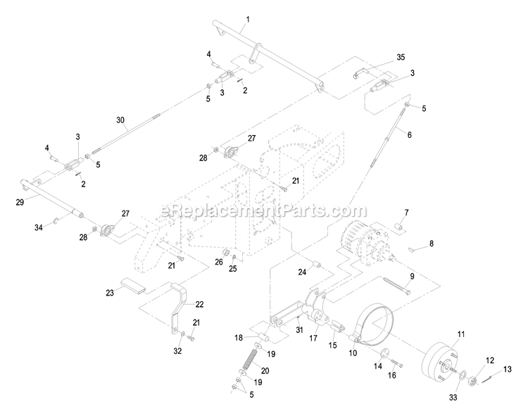 Park Brake Group Diagram and Parts List for LHP20KC505 (600000-669999)(2006) Exmark Lawn Mower