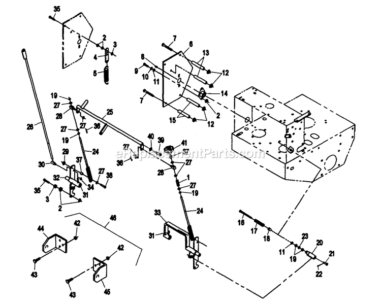 Engine Deck Group (2) Diagram and Parts List for TT3614KC (160000-169999)(1998) Exmark Lawn Mower