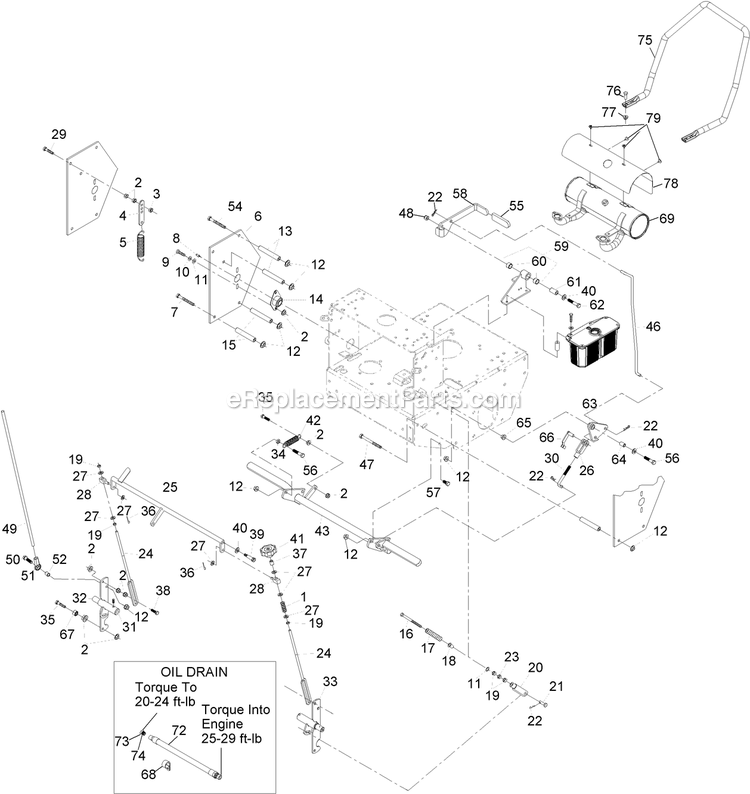 Engine Deck Assembly (2) Diagram and Parts List for TTS680PKCE483 (314000000-314999999)(2014) Exmark Lawn Mower