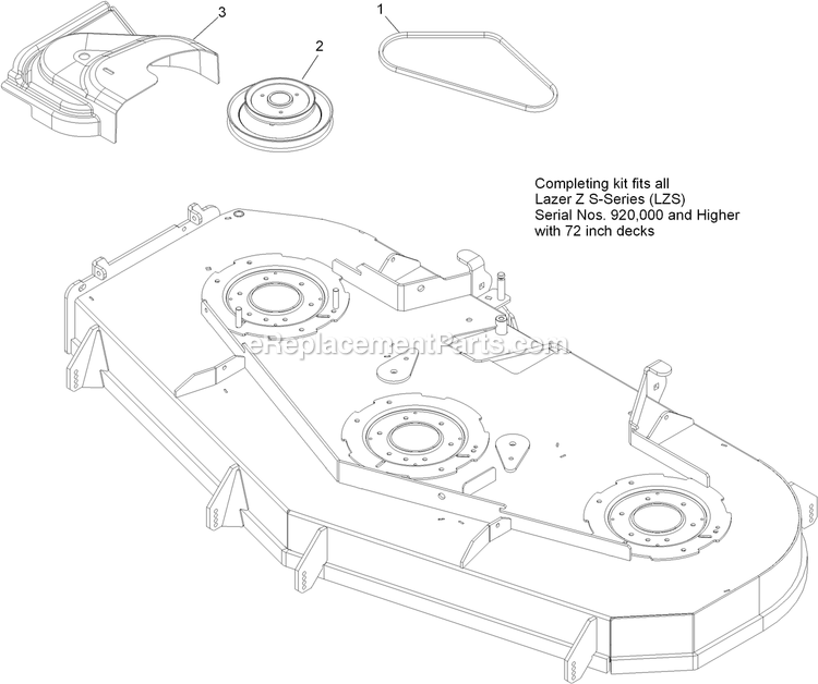 Completing Kit (6) Diagram and Parts List for LZUVQD11 (312000000-312999999)(2012) Exmark Lawn Tractor Accessories