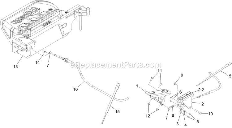 Assembly (1) Diagram and Parts List for 116-8431 2015 Exmark Lawn Tractor Accessories