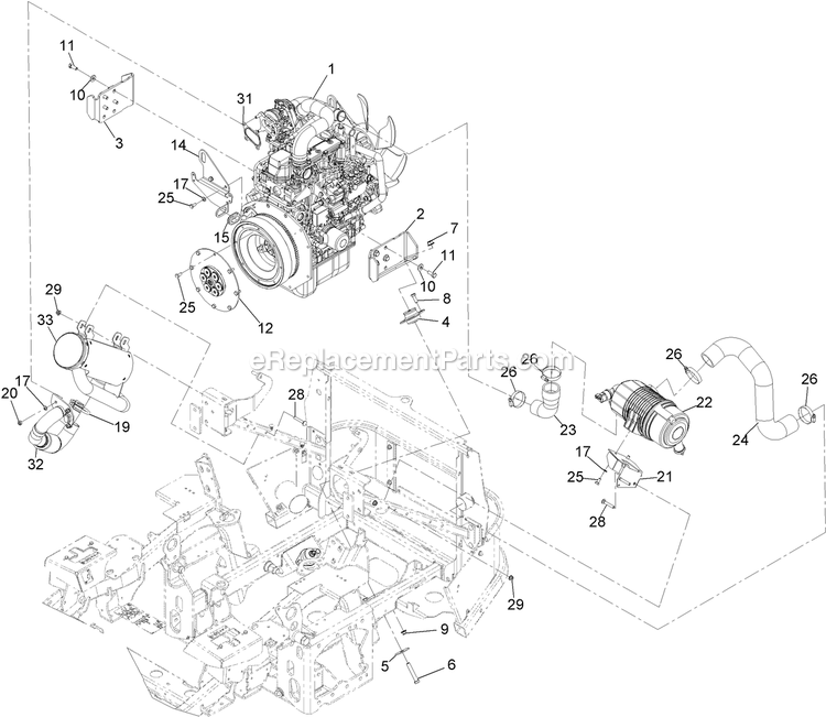 Engine Assembly Diagram and Parts List for LZS80TDYM604W0 (402082300-404314158)(2018) Exmark Lawn Mower