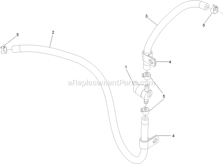 Fuel Line And Valve Assembly Diagram and Parts List for STE600CKA32300 (404314159-406294344)(2019) Exmark Lawn Mower