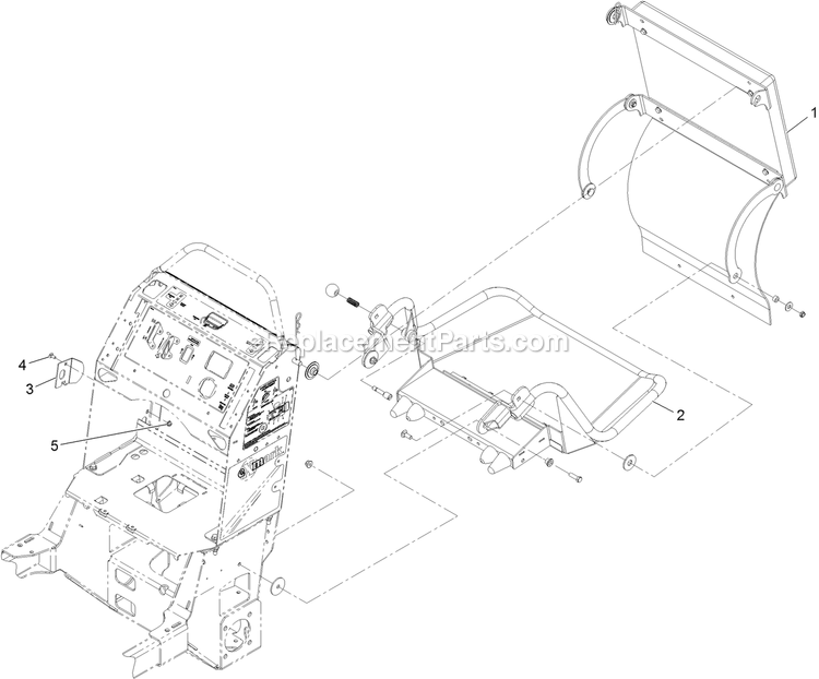 Platform Assembly (1) Diagram and Parts List for VTS541KA363CA (313000000-313999999)(2013) Exmark Lawn Mower