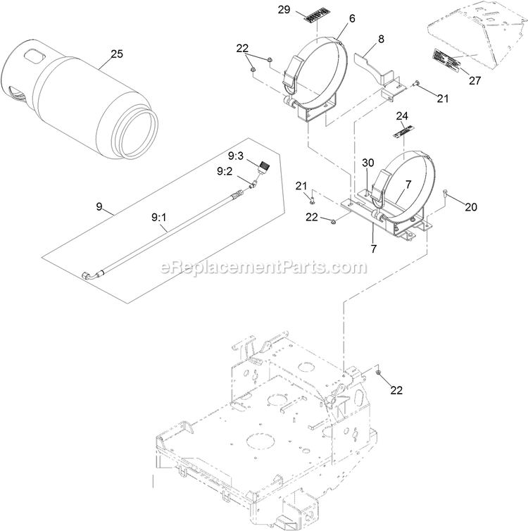 Lpg Fuel Assembly Diagram and Parts List for TTX680PKCE524 (313000000-313999999)(2013) Exmark Lawn Mower
