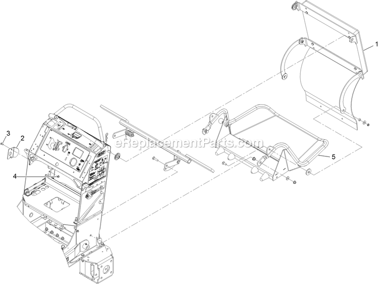 Platform Group Diagram and Parts List for VTS740EKC604 (313000000-313999999)(2013) Exmark Lawn Mower