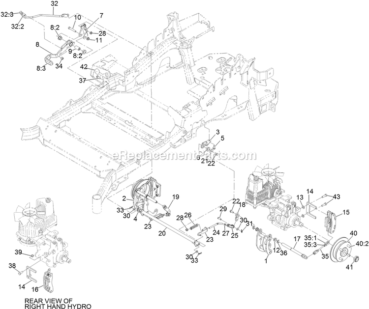Park Brake Assembly Diagram and Parts List for LZE749EKC72RA1 (315000000-315999999)(2015) Exmark Lawn Mower