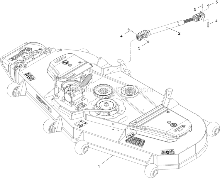 Complete Deck Assembly Diagram and Parts List for LZS80TDYM724W0 (406294345-408644345)(2020) Exmark Lawn Mower