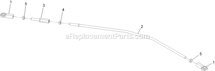 Rh Tracking Control Linkage Assembly Diagram and Parts List for VT24KA484CA (920000-999999)(2011) Exmark Lawn Mower