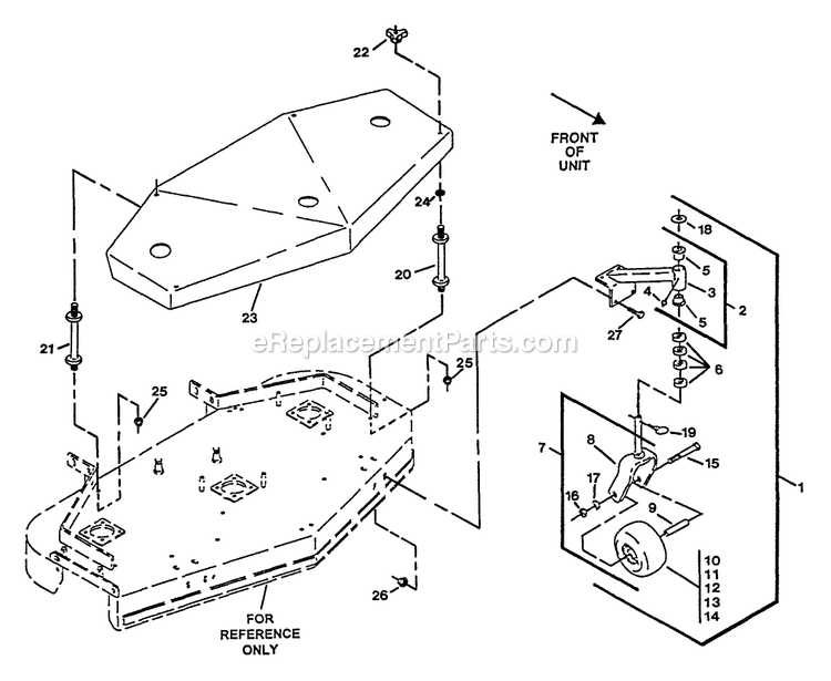 Mower Deck (3) Diagram and Parts List for M36-14K-5E (115000-129999)(1996) Exmark Lawn Mower