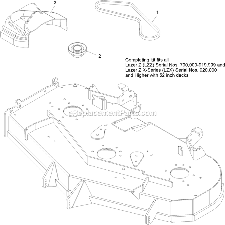 Completing Kit (4) Diagram and Parts List for LZUV2B (920000-999999)(2011) Exmark Lawn Tractor Accessories