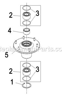 Cutter Housing Assembly (3) Diagram and Parts List for LZAS29KA724LP (850000-919999)(2010) Exmark Lawn Mower
