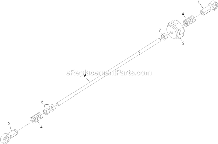 Tracking Rod Assembly Diagram and Parts List for LZDS902K605 (313000000-313999999)(2013) Exmark Lawn Mower