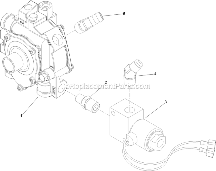 Lp Solenoid Regulator Assembly (1) Diagram and Parts List for LZS29PKA724 (920000-999999)(2011) Exmark Lawn Mower