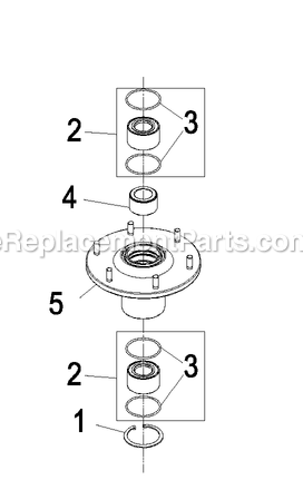Cutter Housing Assembly Diagram and Parts List for LZZ29KCE606 (850000-919999)(2010) Exmark Lawn Mower