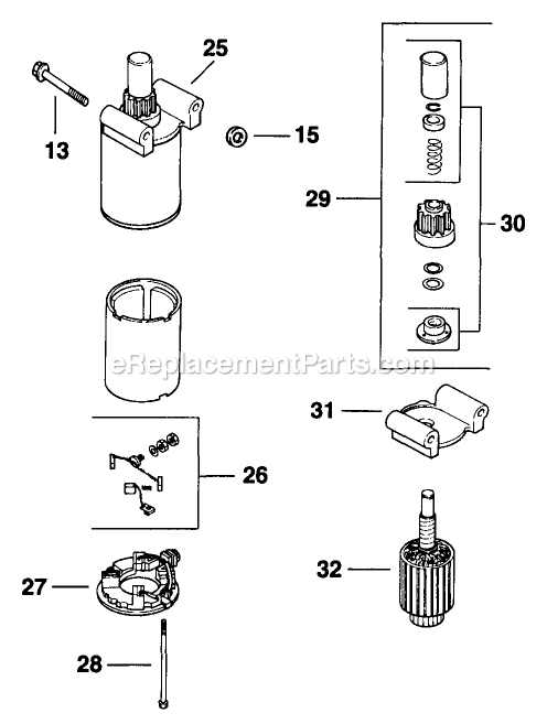 Starting System (4) Diagram and Parts List for TT3614KC (160000-169999)(1998) Exmark Lawn Mower