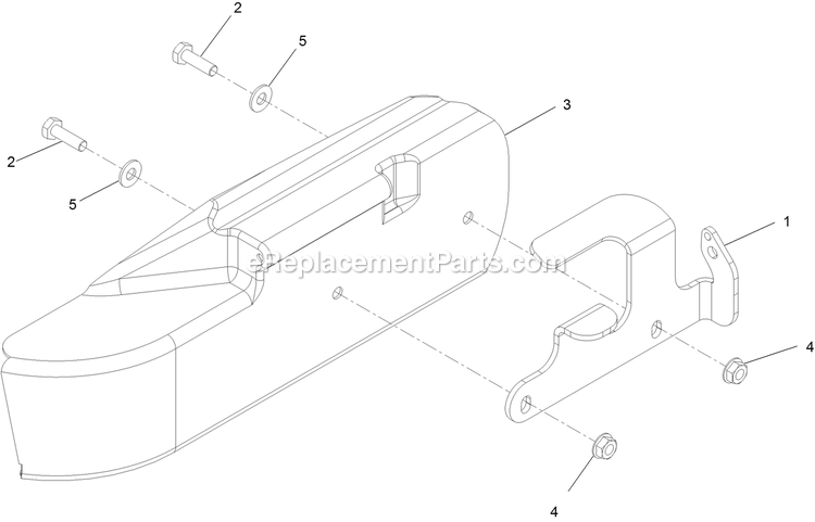 Side Deflector Assembly Diagram and Parts List for SSS270CSB00000 (316000000-399999999)(2016) Exmark Sprayer