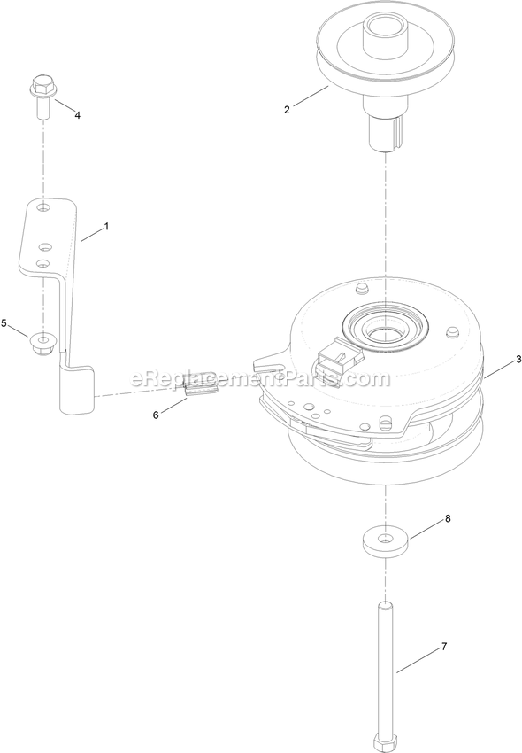 Clutch Assembly Diagram and Parts List for QTS708GEM60200 (400000000-402082299)(2017) Exmark Lawn Mower