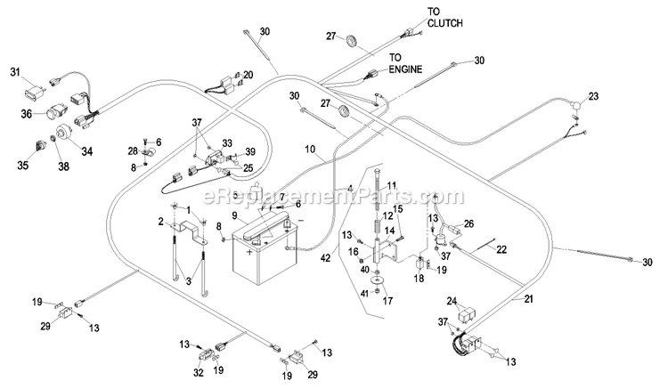 Electrical Group (3) Diagram and Parts List for LCT5219KA (440000-509999)(2004) Exmark Lawn Mower