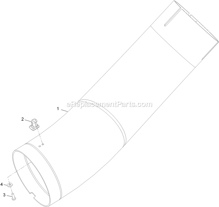 Lower Tube Assembly Diagram and Parts List for LZUV2B (920000-999999)(2011) Exmark Lawn Tractor Accessories