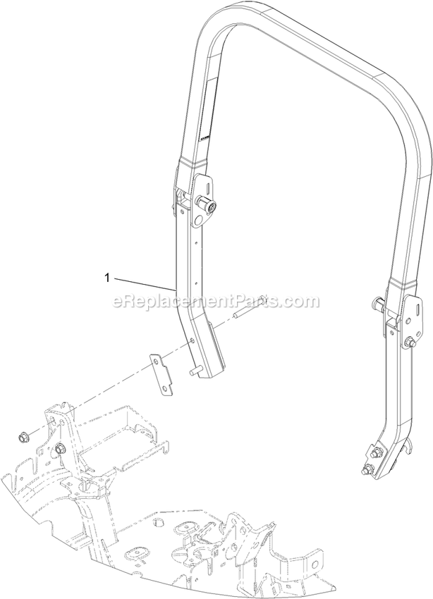 Roll-Over Protection System Diagram and Parts List for LZE751GKA604A1 (400000000-402082299)(2017) Exmark Lawn Mower