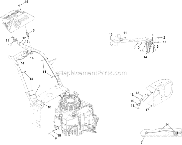Electrical Assembly Diagram and Parts List for VHS481GKA36200 (315000000-315999999)(2015) Exmark Lawn Mower